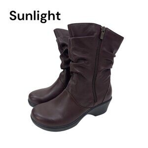 Alegria IVY-642 Womens Brown Mid-Calf Boots Side Zipper Soft Leather Upper SZ 36